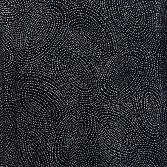 Vintage Talbots Vneck Top Woman 1X Black White New Swirl Print - Picture 5 of 10